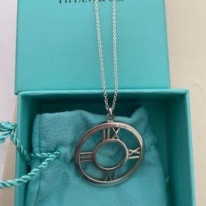 Tiffany & Co. Sterling Silver Atlas Pendant Necklace